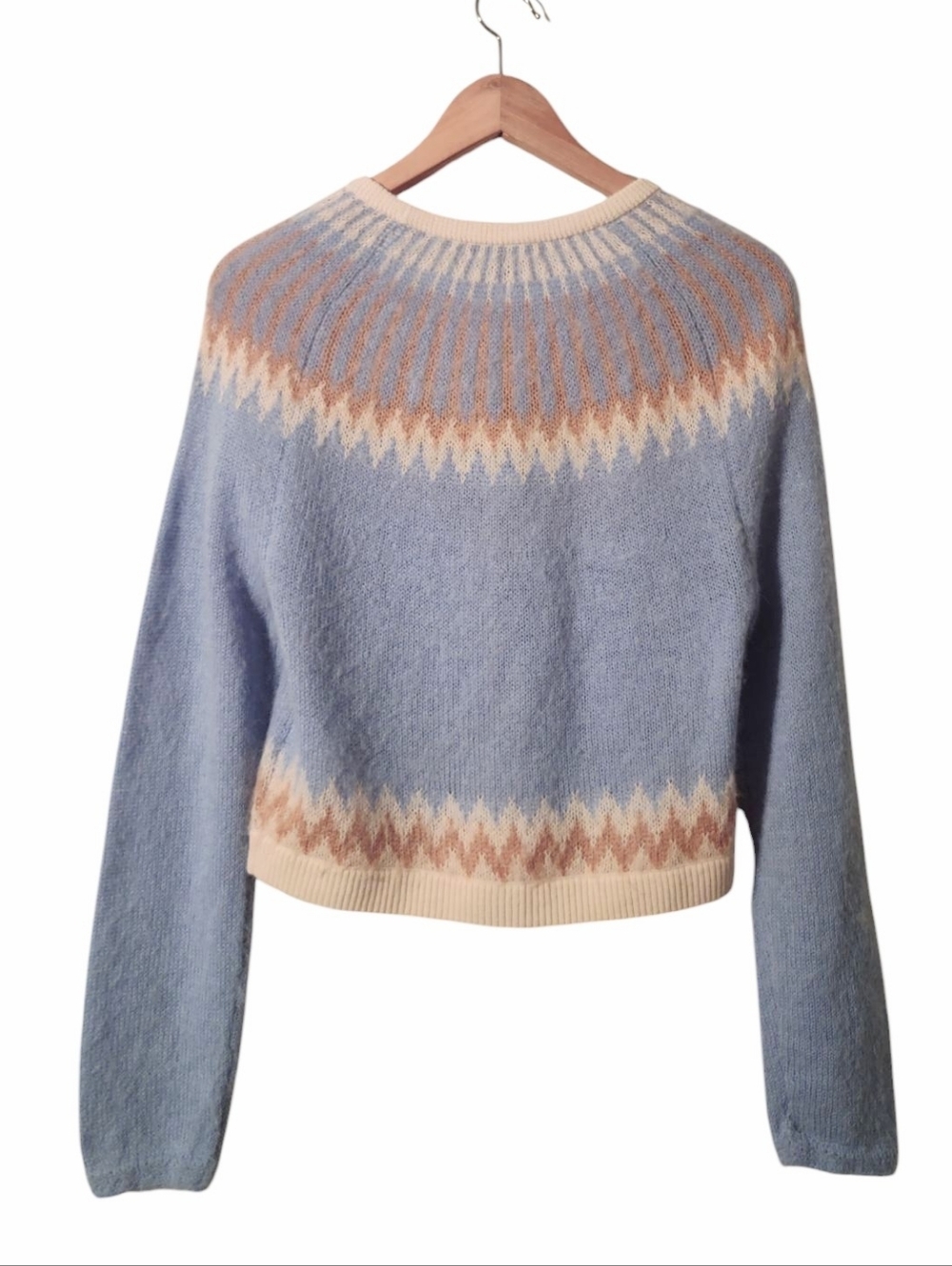 J Crew Alpaca Wool Gold Button Front Cardigan Fair Isle Crewneck Sweater - Picture 3 of 10